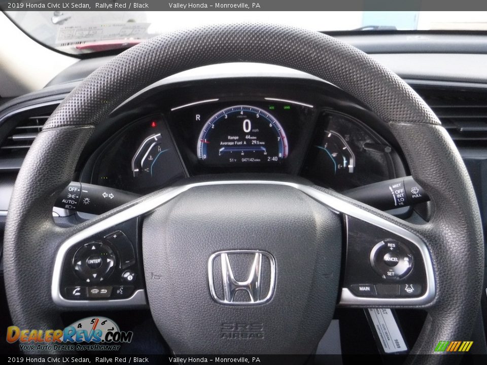 2019 Honda Civic LX Sedan Rallye Red / Black Photo #18