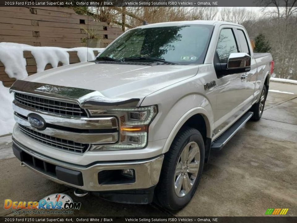 2019 Ford F150 Lariat SuperCab 4x4 Oxford White / Black Photo #1