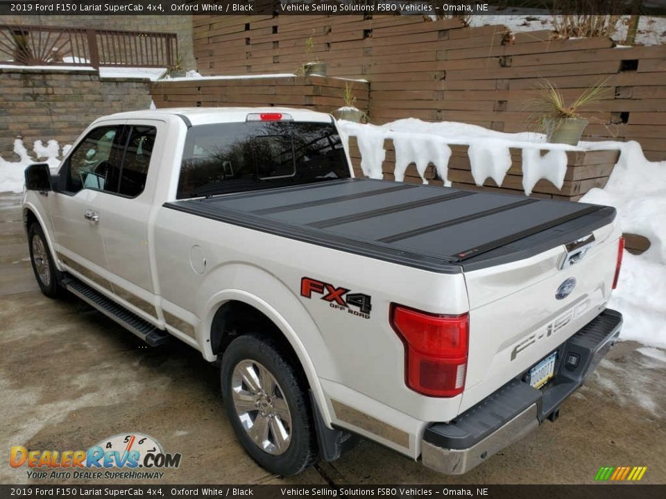 2019 Ford F150 Lariat SuperCab 4x4 Oxford White / Black Photo #10