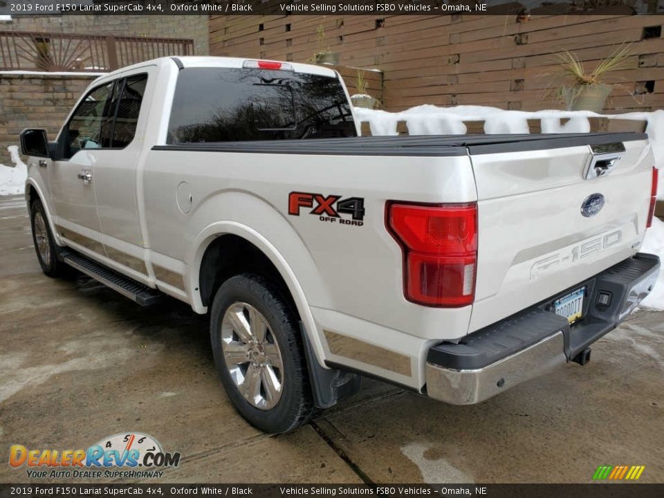 2019 Ford F150 Lariat SuperCab 4x4 Oxford White / Black Photo #11