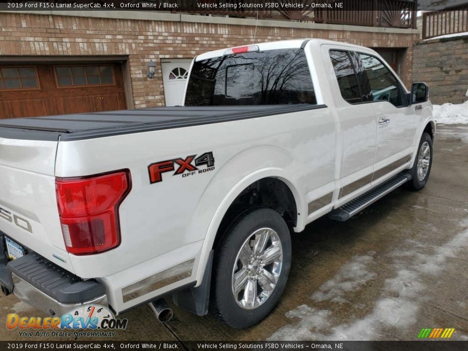 2019 Ford F150 Lariat SuperCab 4x4 Oxford White / Black Photo #15