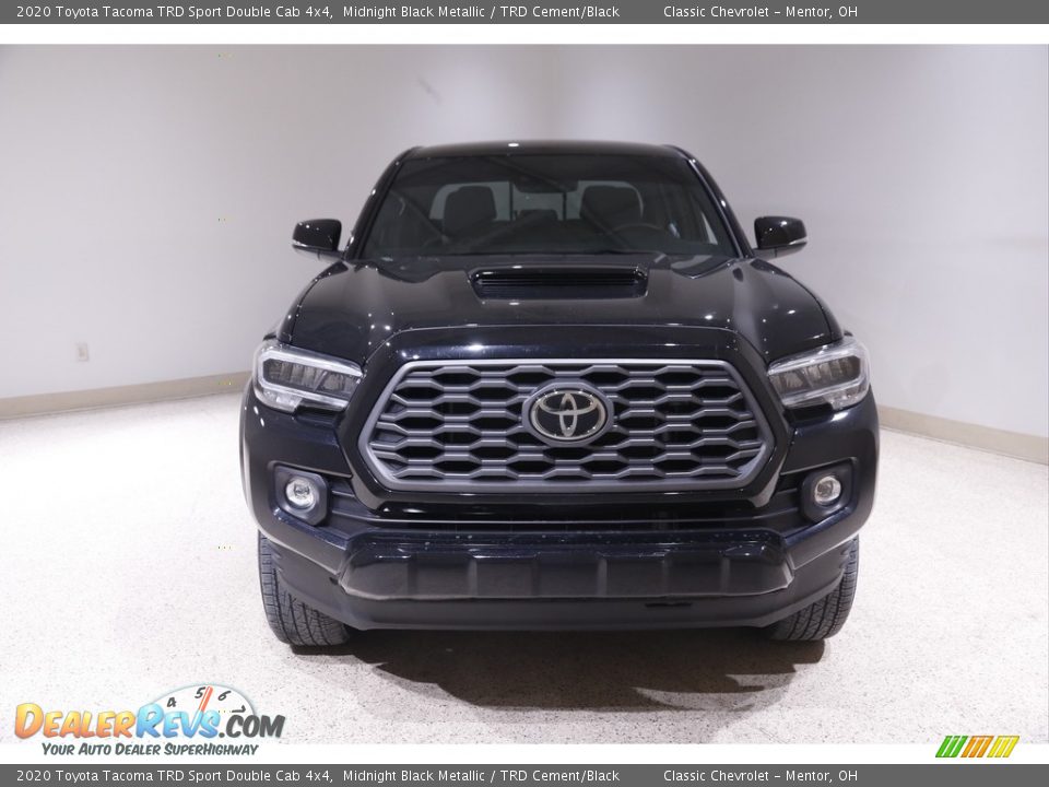 2020 Toyota Tacoma TRD Sport Double Cab 4x4 Midnight Black Metallic / TRD Cement/Black Photo #2