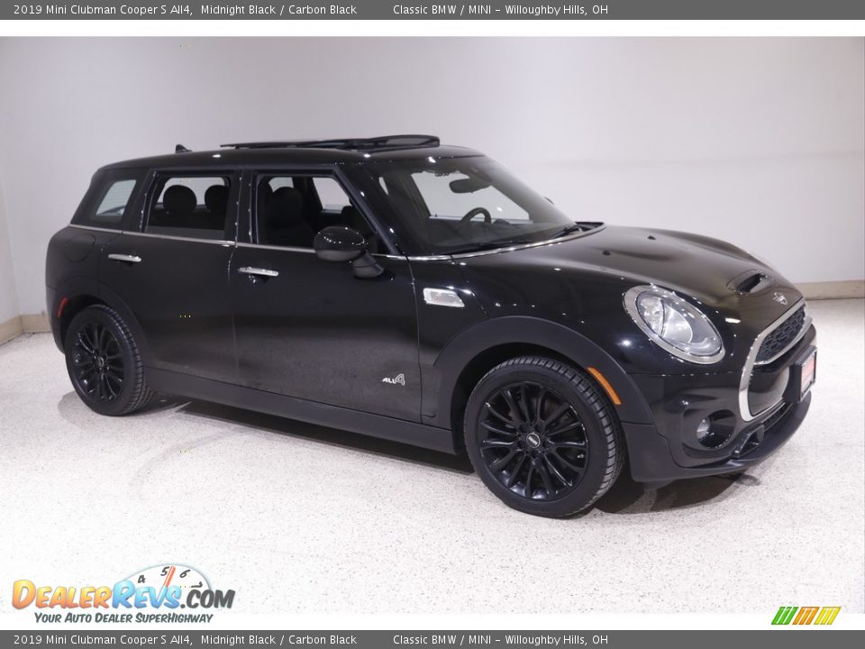 2019 Mini Clubman Cooper S All4 Midnight Black / Carbon Black Photo #1