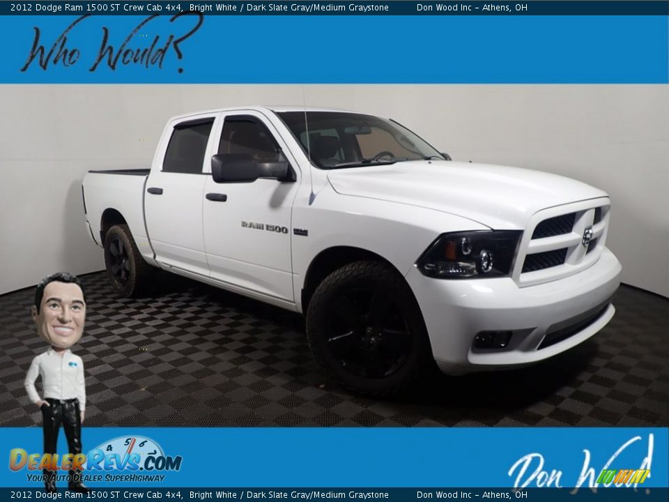 2012 Dodge Ram 1500 ST Crew Cab 4x4 Bright White / Dark Slate Gray/Medium Graystone Photo #1