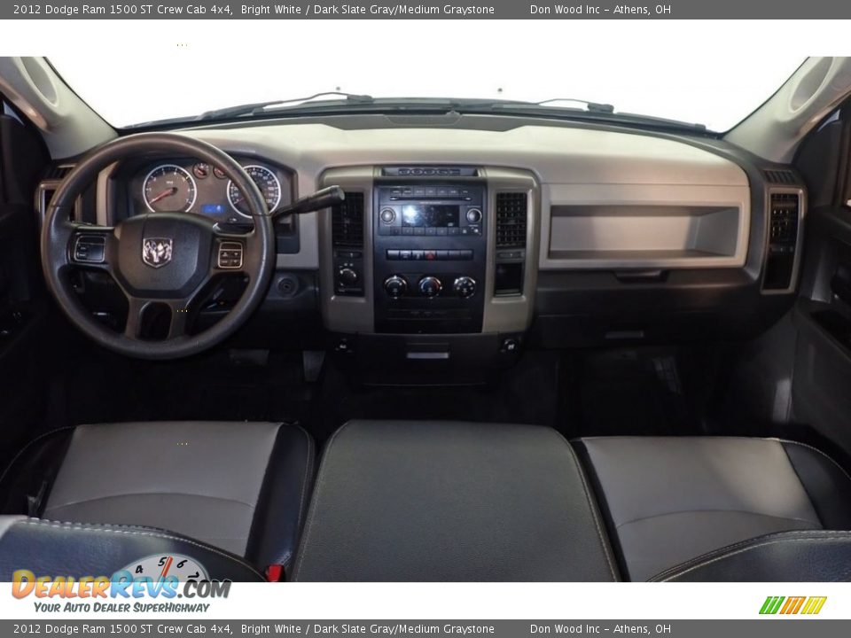 2012 Dodge Ram 1500 ST Crew Cab 4x4 Bright White / Dark Slate Gray/Medium Graystone Photo #19