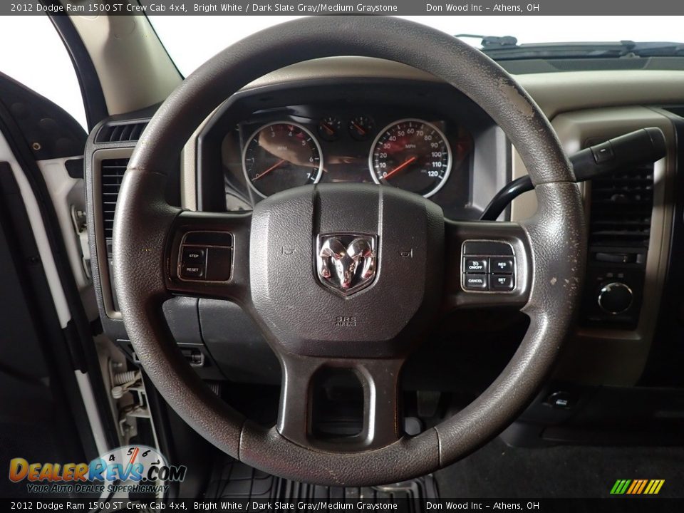 2012 Dodge Ram 1500 ST Crew Cab 4x4 Bright White / Dark Slate Gray/Medium Graystone Photo #22