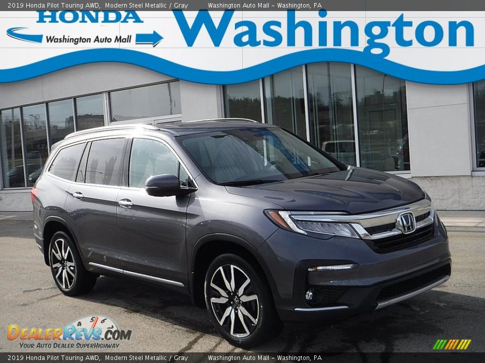 2019 Honda Pilot Touring AWD Modern Steel Metallic / Gray Photo #1