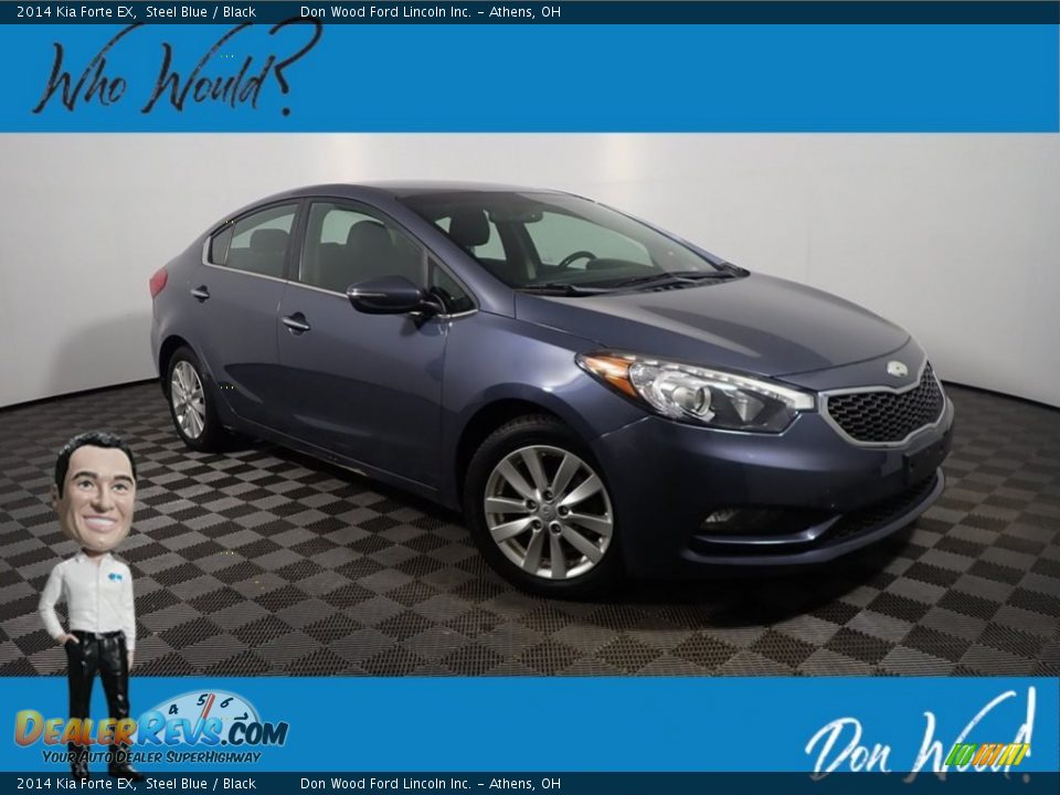 2014 Kia Forte EX Steel Blue / Black Photo #1