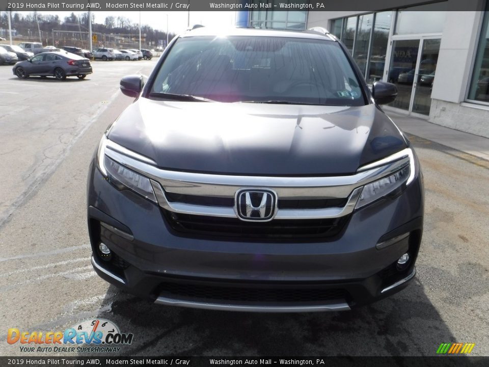 2019 Honda Pilot Touring AWD Modern Steel Metallic / Gray Photo #5