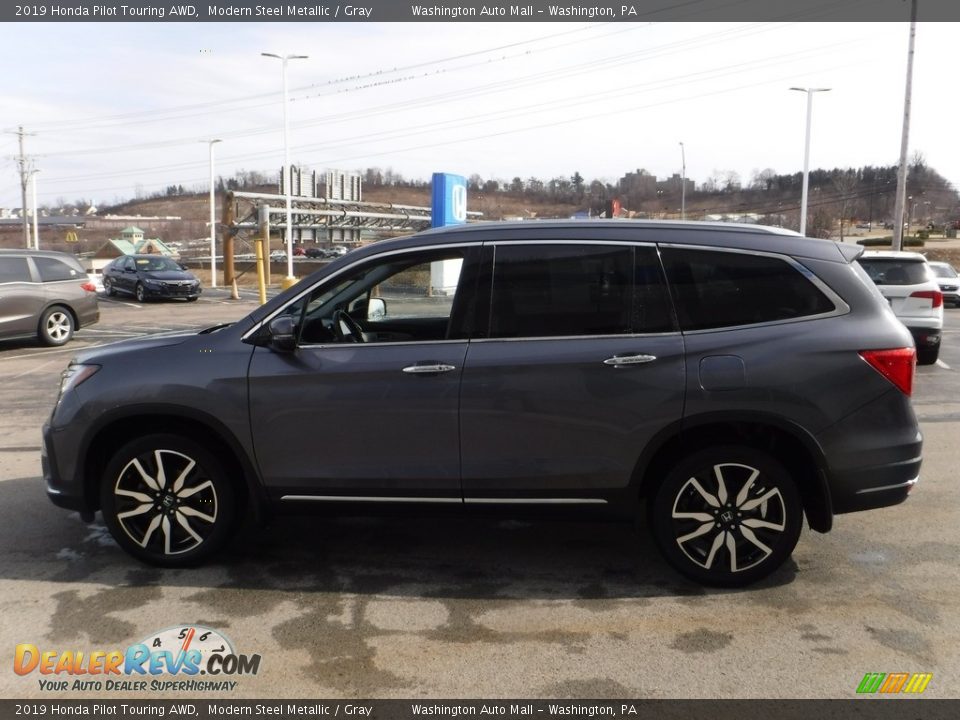 2019 Honda Pilot Touring AWD Modern Steel Metallic / Gray Photo #7