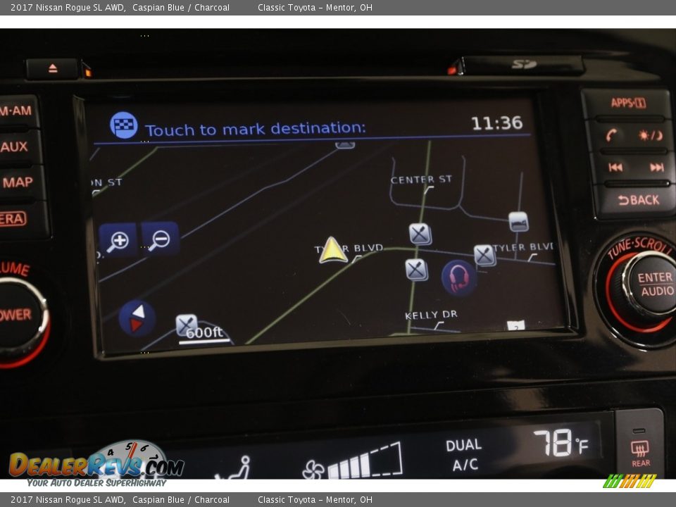 2017 Nissan Rogue SL AWD Caspian Blue / Charcoal Photo #9