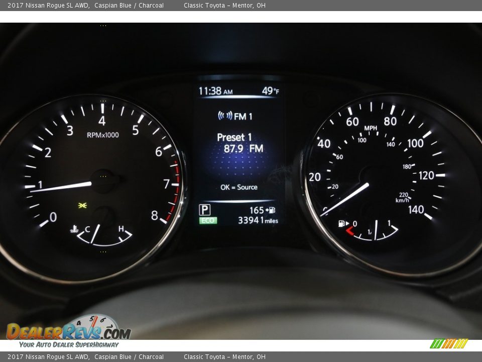 2017 Nissan Rogue SL AWD Caspian Blue / Charcoal Photo #12