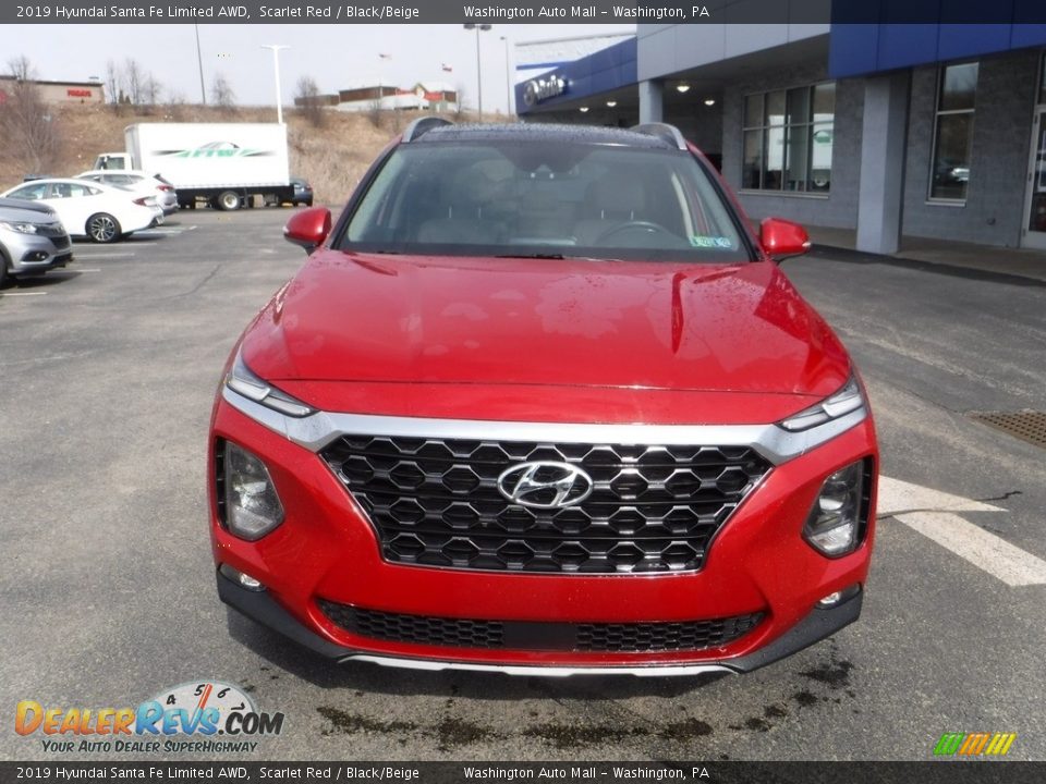 2019 Hyundai Santa Fe Limited AWD Scarlet Red / Black/Beige Photo #5