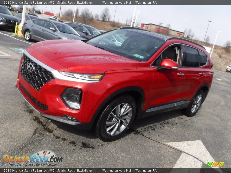 2019 Hyundai Santa Fe Limited AWD Scarlet Red / Black/Beige Photo #6