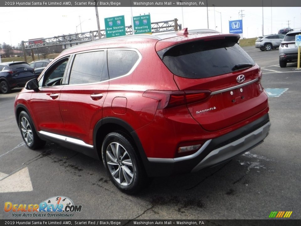 2019 Hyundai Santa Fe Limited AWD Scarlet Red / Black/Beige Photo #9