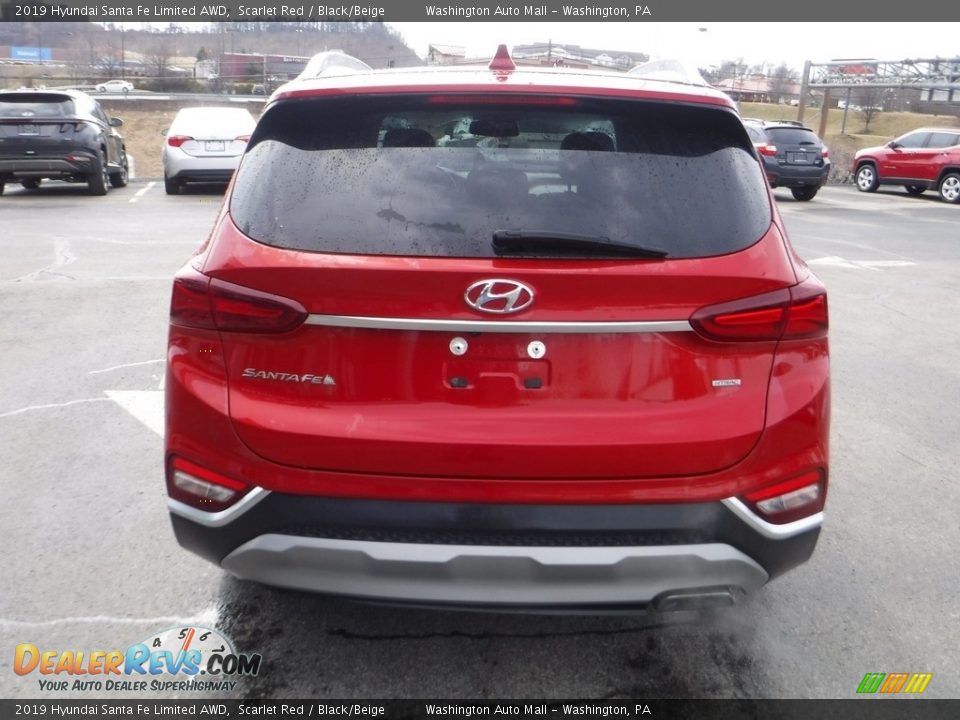 2019 Hyundai Santa Fe Limited AWD Scarlet Red / Black/Beige Photo #10