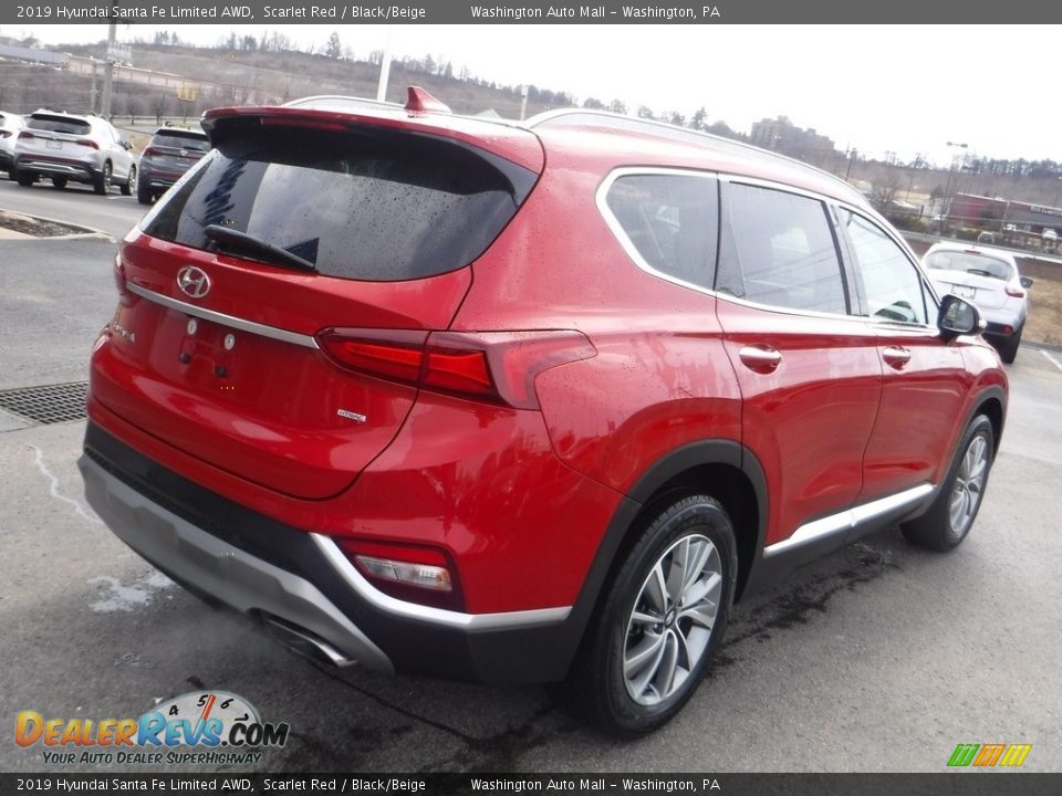 2019 Hyundai Santa Fe Limited AWD Scarlet Red / Black/Beige Photo #11