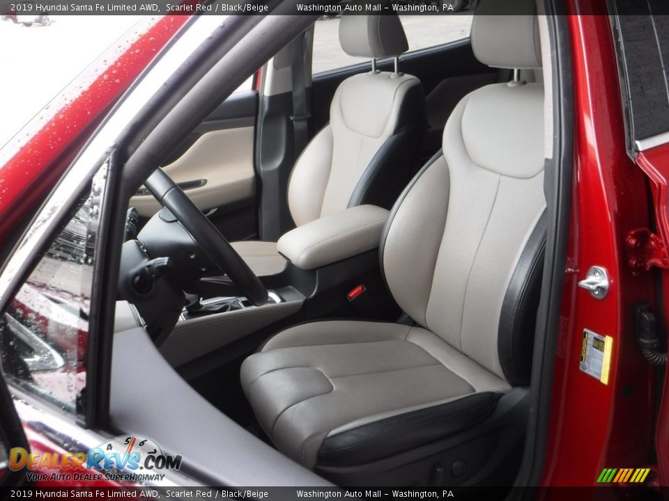 2019 Hyundai Santa Fe Limited AWD Scarlet Red / Black/Beige Photo #18