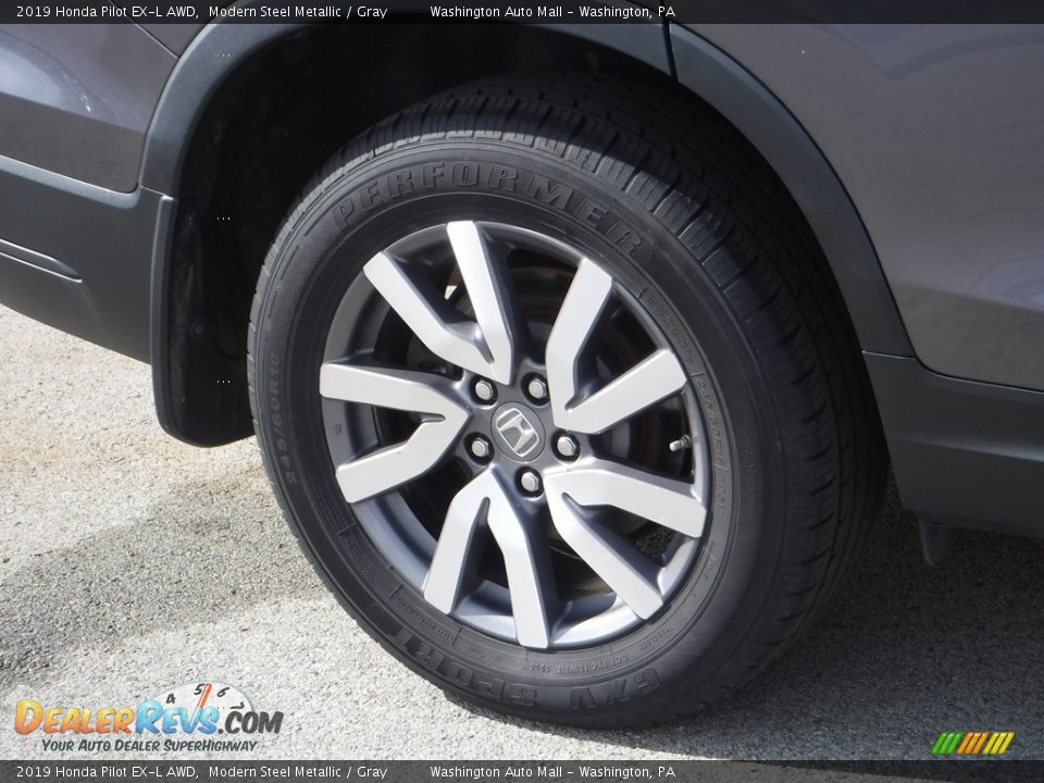 2019 Honda Pilot EX-L AWD Modern Steel Metallic / Gray Photo #4