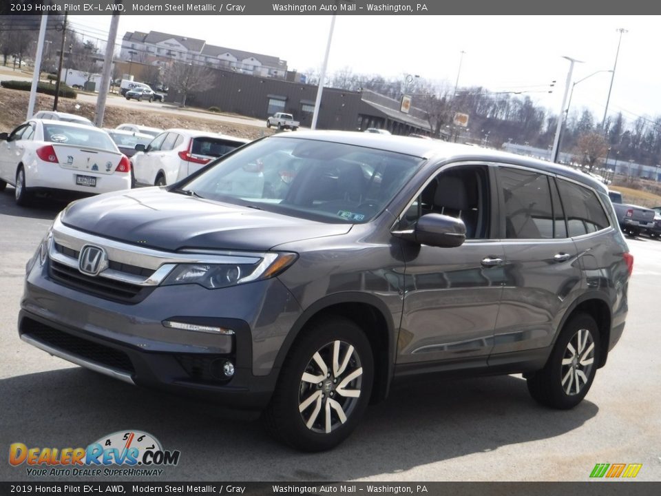 2019 Honda Pilot EX-L AWD Modern Steel Metallic / Gray Photo #6