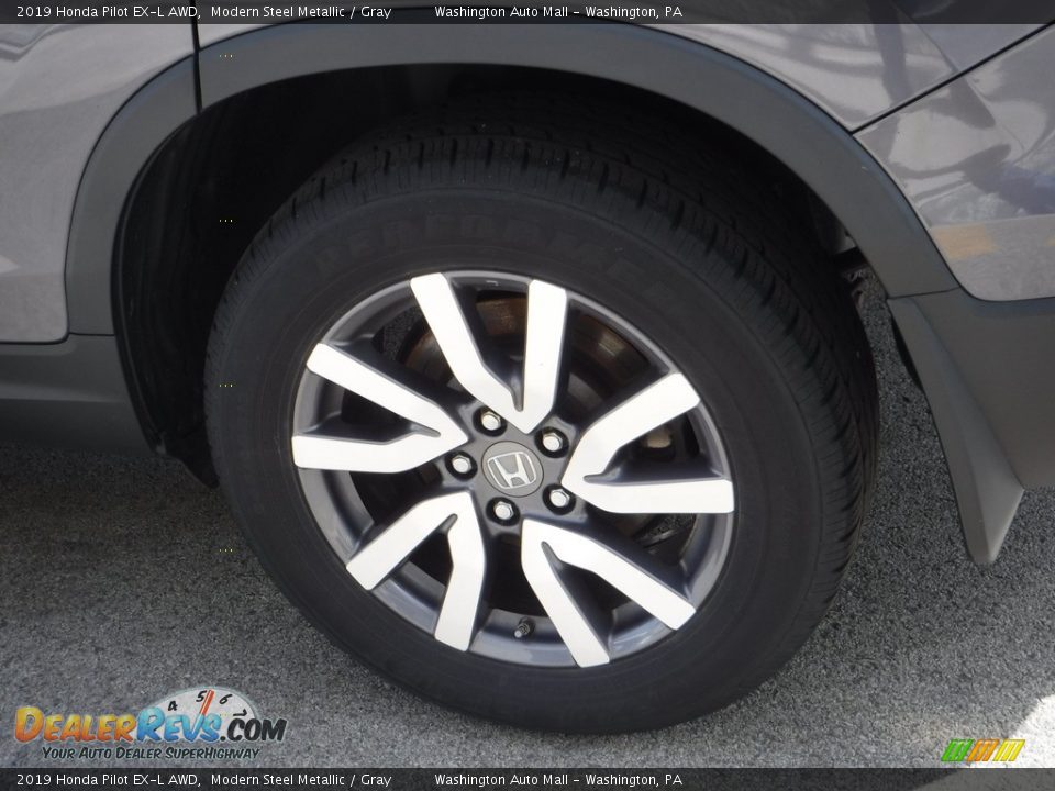 2019 Honda Pilot EX-L AWD Modern Steel Metallic / Gray Photo #8