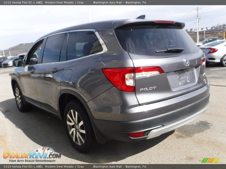 2019 Honda Pilot EX-L AWD Modern Steel Metallic / Gray Photo #9