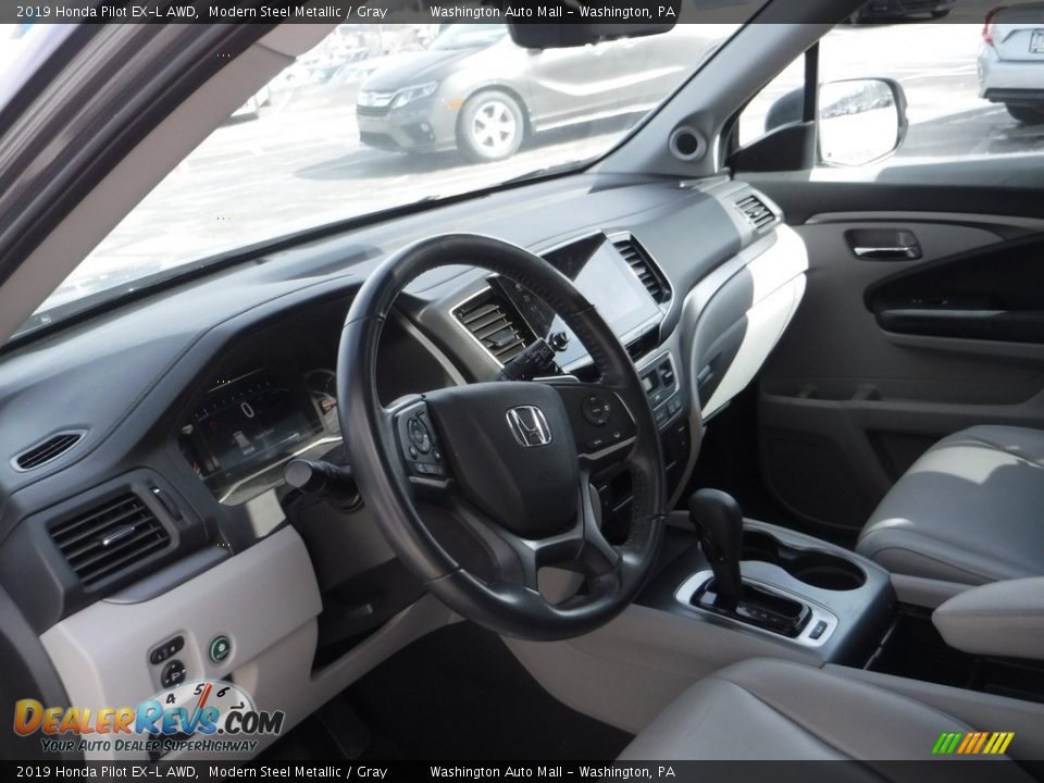 2019 Honda Pilot EX-L AWD Modern Steel Metallic / Gray Photo #14