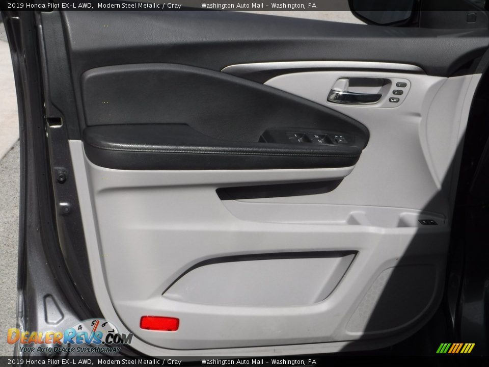 2019 Honda Pilot EX-L AWD Modern Steel Metallic / Gray Photo #17