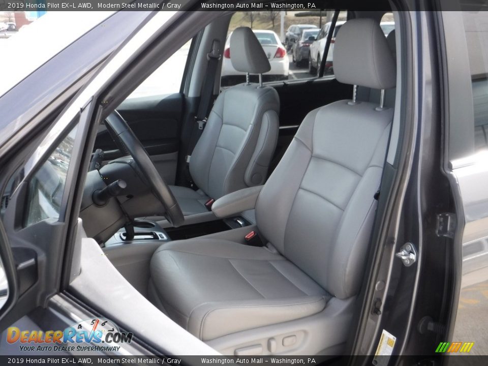2019 Honda Pilot EX-L AWD Modern Steel Metallic / Gray Photo #18