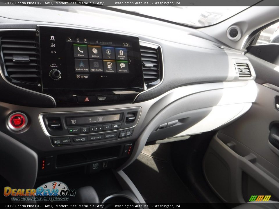 2019 Honda Pilot EX-L AWD Modern Steel Metallic / Gray Photo #22