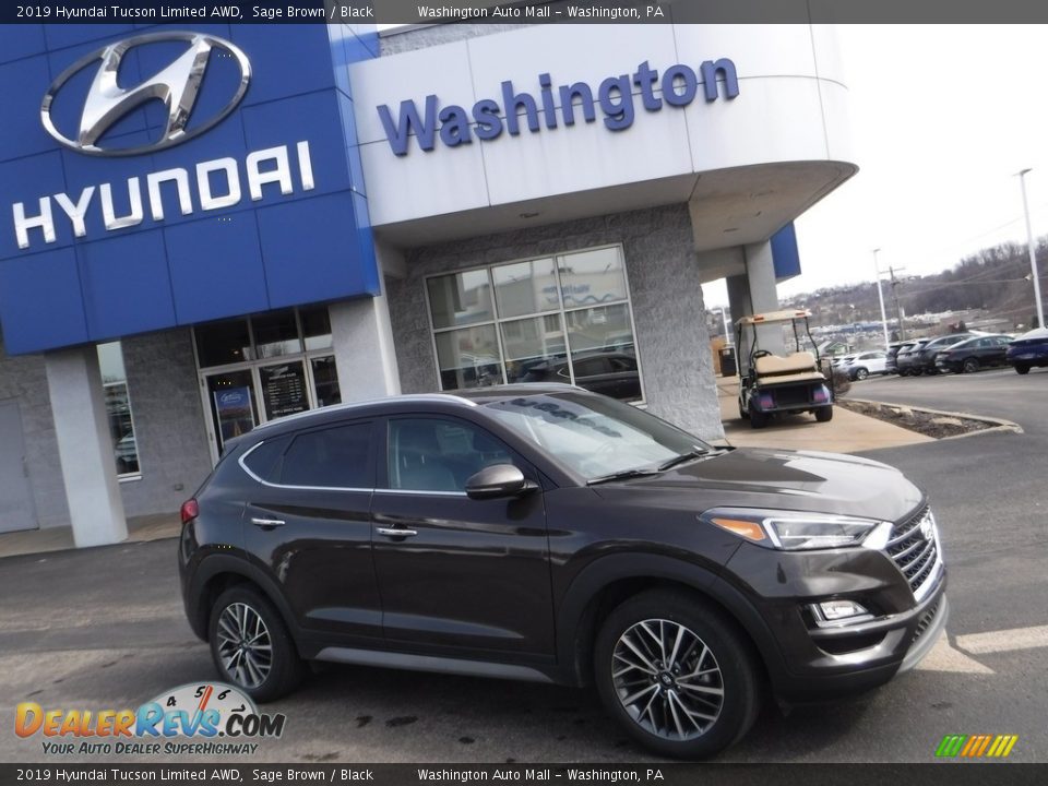 2019 Hyundai Tucson Limited AWD Sage Brown / Black Photo #2