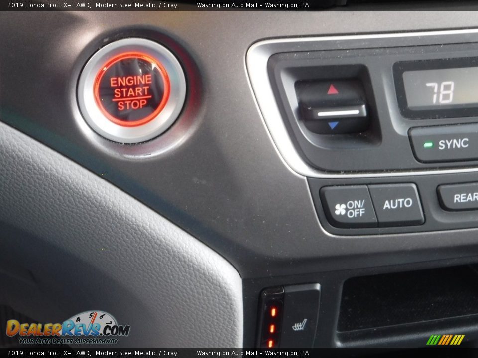 2019 Honda Pilot EX-L AWD Modern Steel Metallic / Gray Photo #27