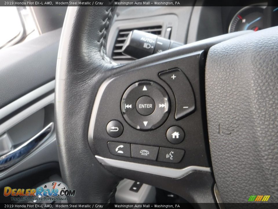 2019 Honda Pilot EX-L AWD Modern Steel Metallic / Gray Photo #28
