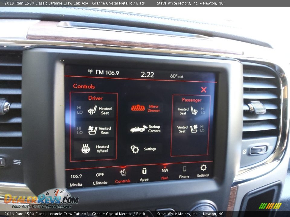 Controls of 2019 Ram 1500 Classic Laramie Crew Cab 4x4 Photo #27