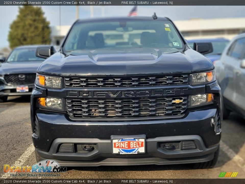 2020 Chevrolet Silverado 1500 Custom Crew Cab 4x4 Black / Jet Black Photo #2