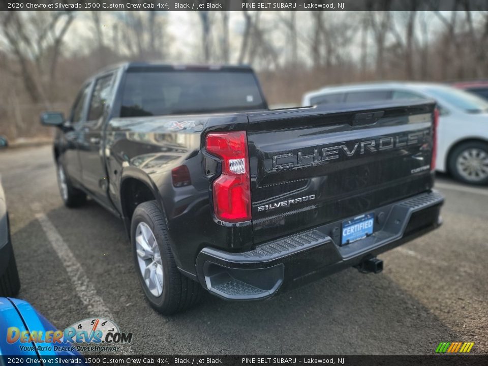 2020 Chevrolet Silverado 1500 Custom Crew Cab 4x4 Black / Jet Black Photo #4