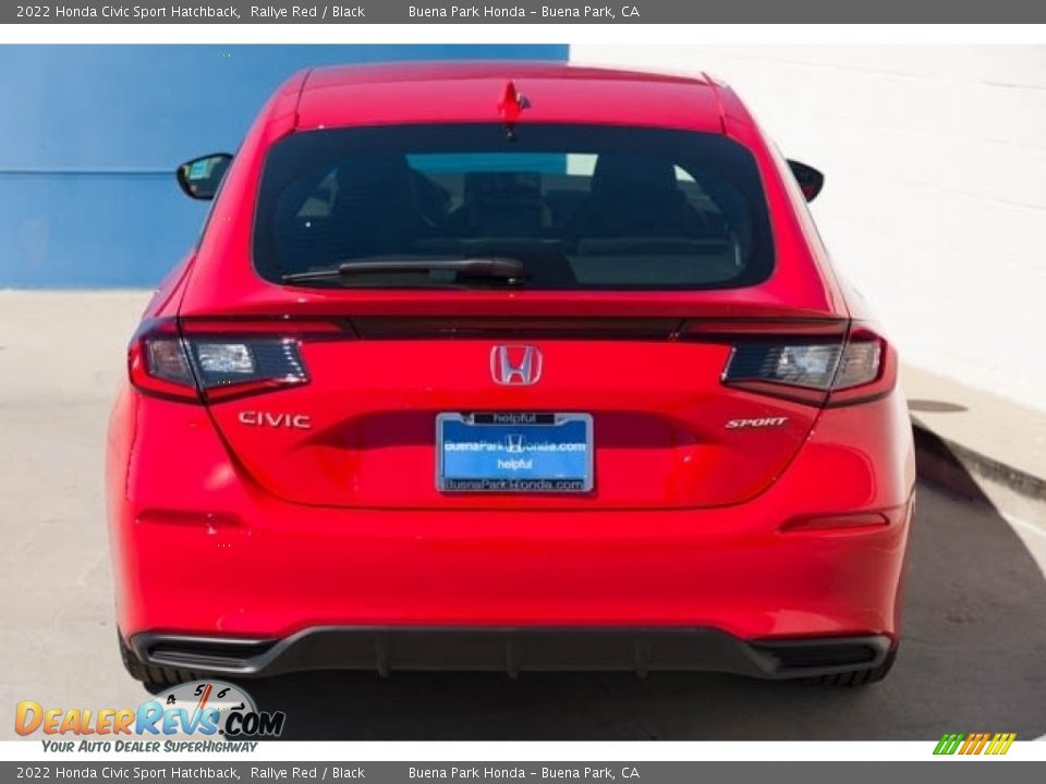 2022 Honda Civic Sport Hatchback Rallye Red / Black Photo #5