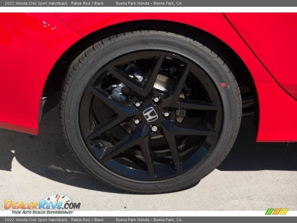 2022 Honda Civic Sport Hatchback Rallye Red / Black Photo #10