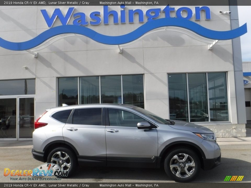 2019 Honda CR-V EX AWD Lunar Silver Metallic / Gray Photo #2