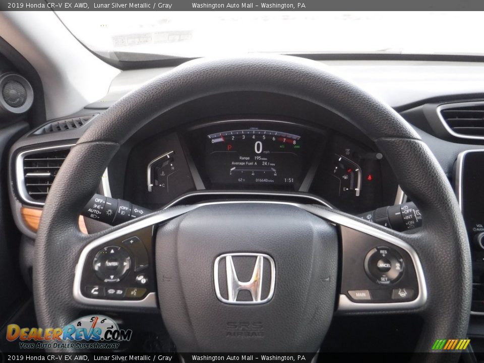 2019 Honda CR-V EX AWD Lunar Silver Metallic / Gray Photo #22