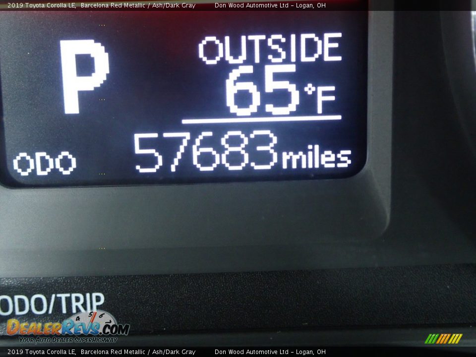 2019 Toyota Corolla LE Barcelona Red Metallic / Ash/Dark Gray Photo #34