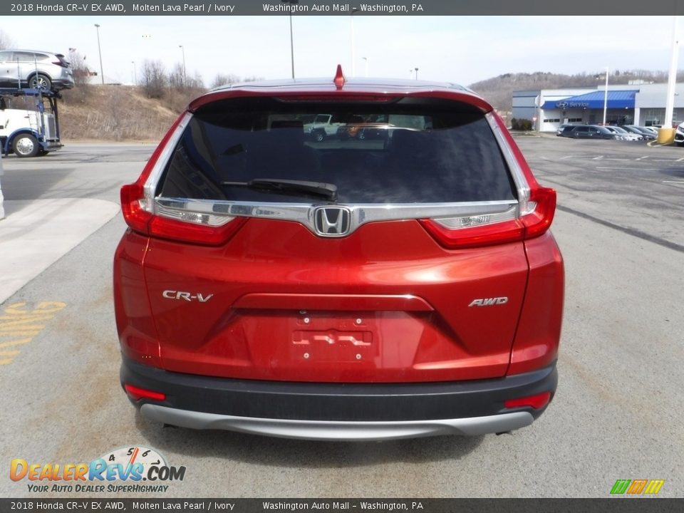 2018 Honda CR-V EX AWD Molten Lava Pearl / Ivory Photo #9