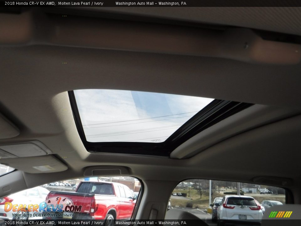 2018 Honda CR-V EX AWD Molten Lava Pearl / Ivory Photo #12
