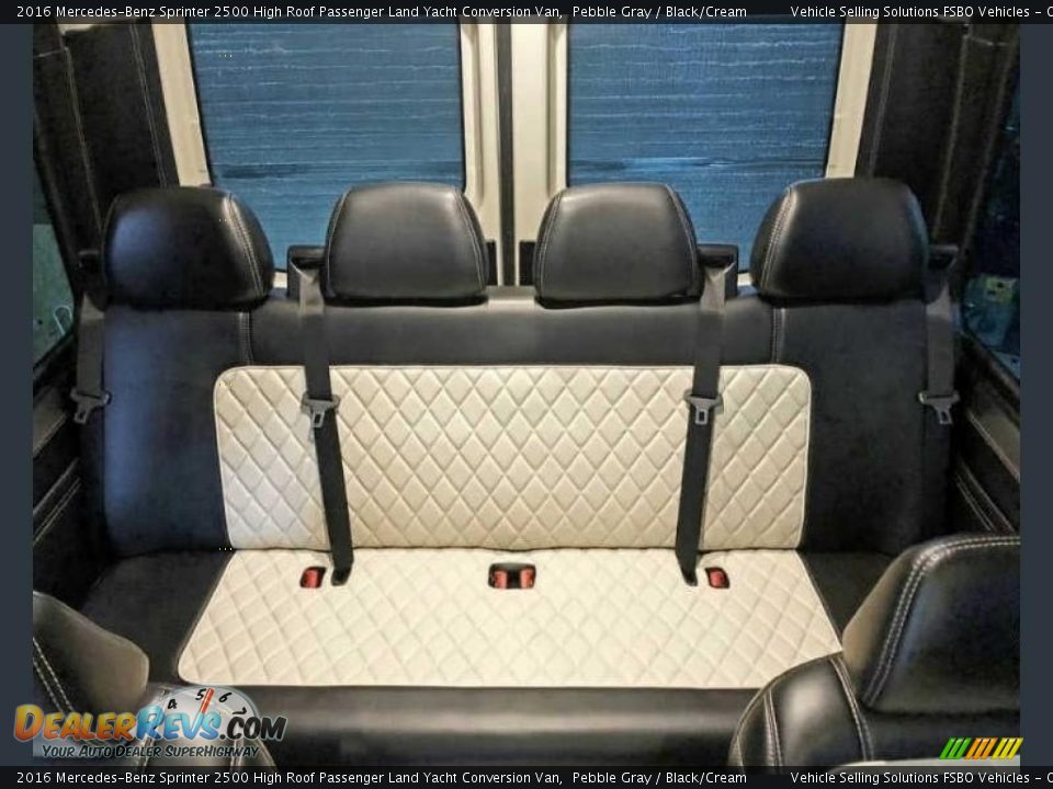 Rear Seat of 2016 Mercedes-Benz Sprinter 2500 High Roof Passenger Land Yacht Conversion Van Photo #8