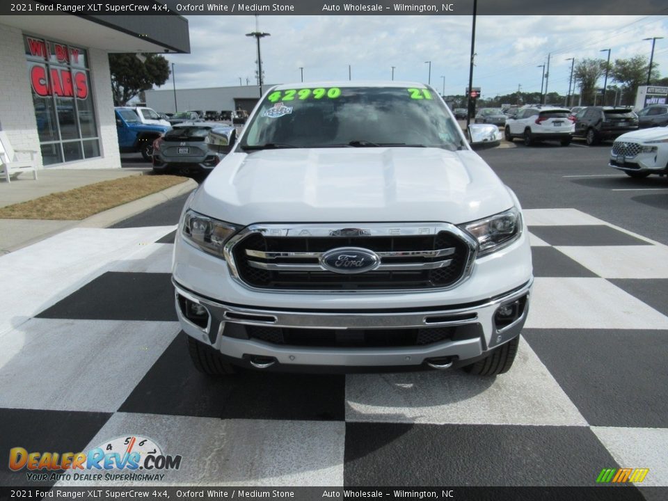 2021 Ford Ranger XLT SuperCrew 4x4 Oxford White / Medium Stone Photo #2