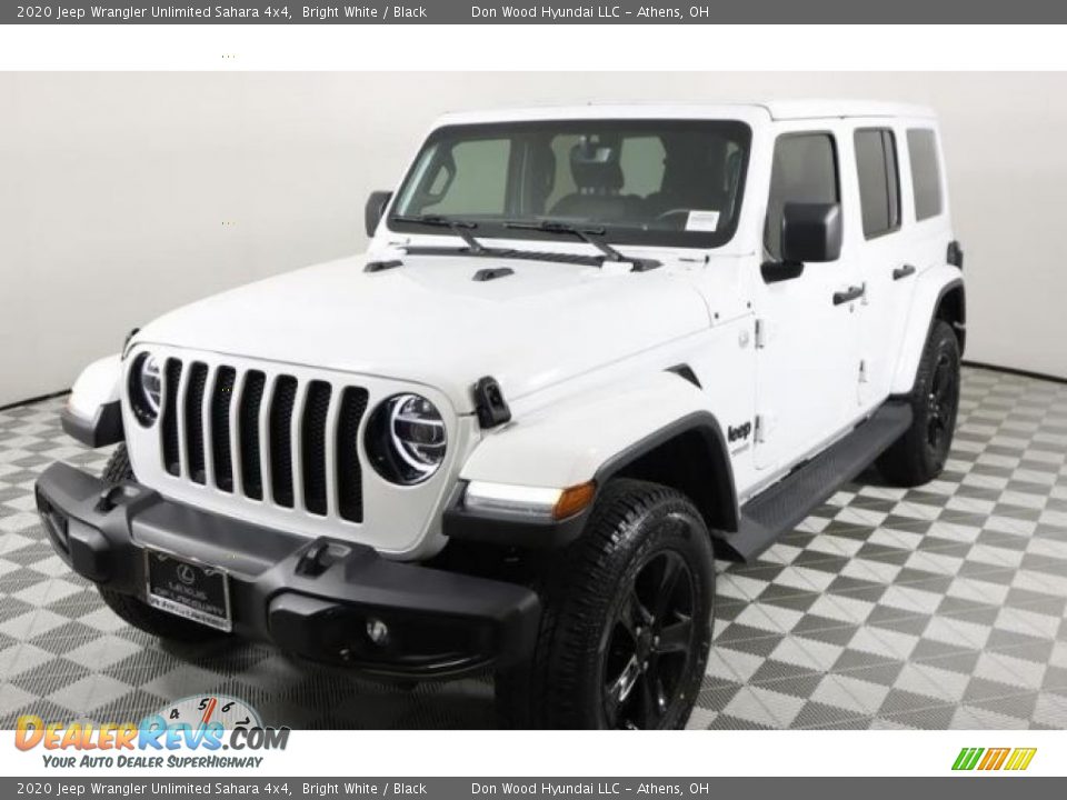 2020 Jeep Wrangler Unlimited Sahara 4x4 Bright White / Black Photo #3