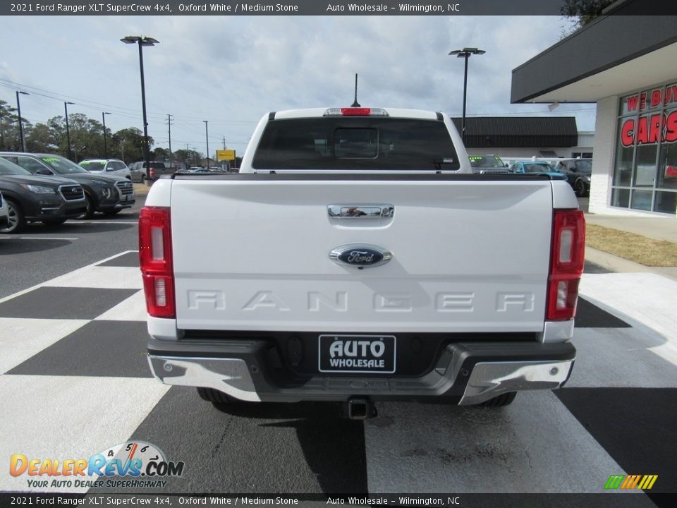 2021 Ford Ranger XLT SuperCrew 4x4 Oxford White / Medium Stone Photo #8