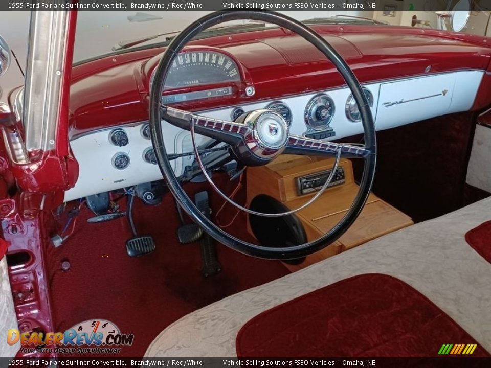 Red/White Interior - 1955 Ford Fairlane Sunliner Convertible Photo #5