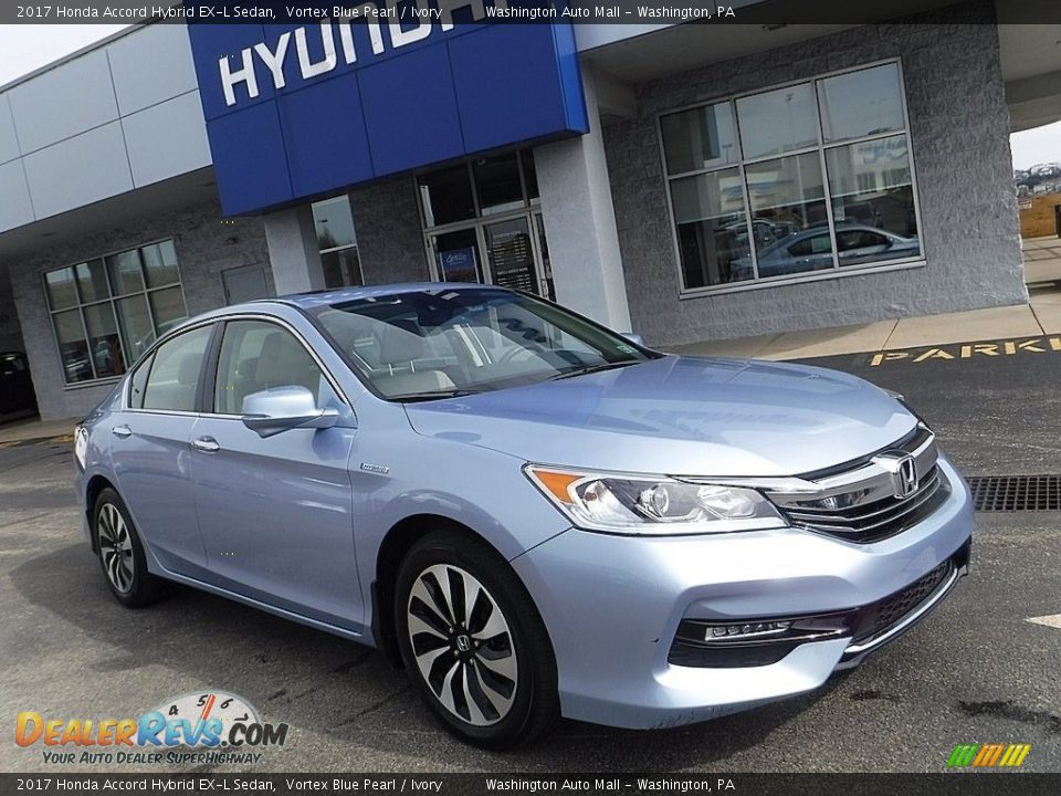 2017 Honda Accord Hybrid EX-L Sedan Vortex Blue Pearl / Ivory Photo #1