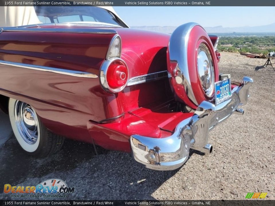 1955 Ford Fairlane Sunliner Convertible Brandywine / Red/White Photo #10